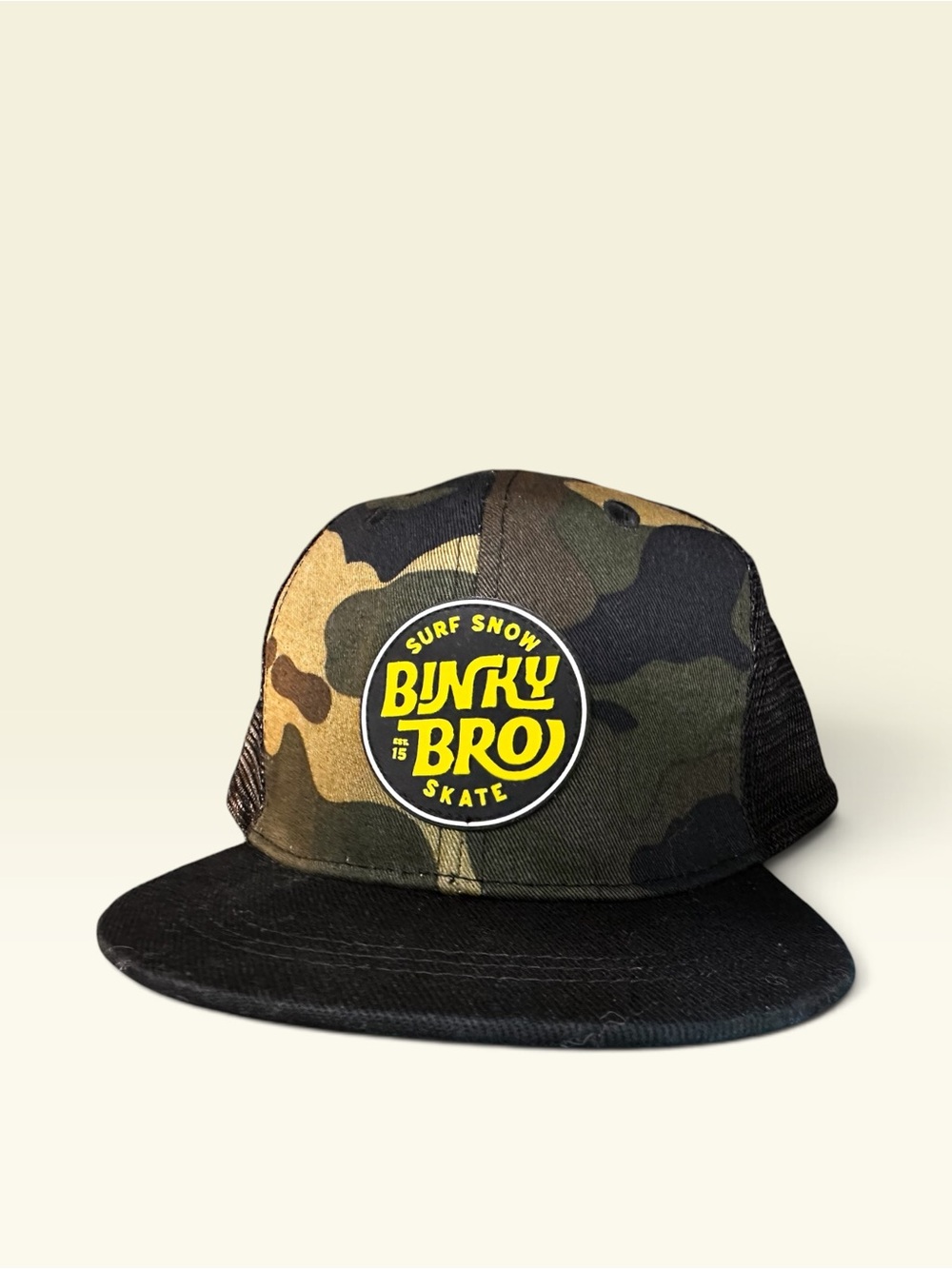 Binky Bro Skate Co Toddler Hat Camo Black Color SnapBack Surf Cap Patch Logo